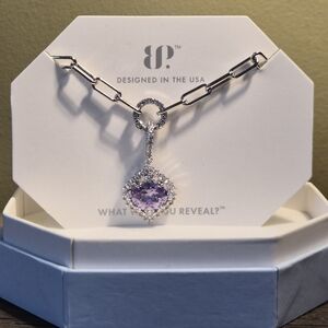 Stunning Silver and Purple Necklace by [Brand]